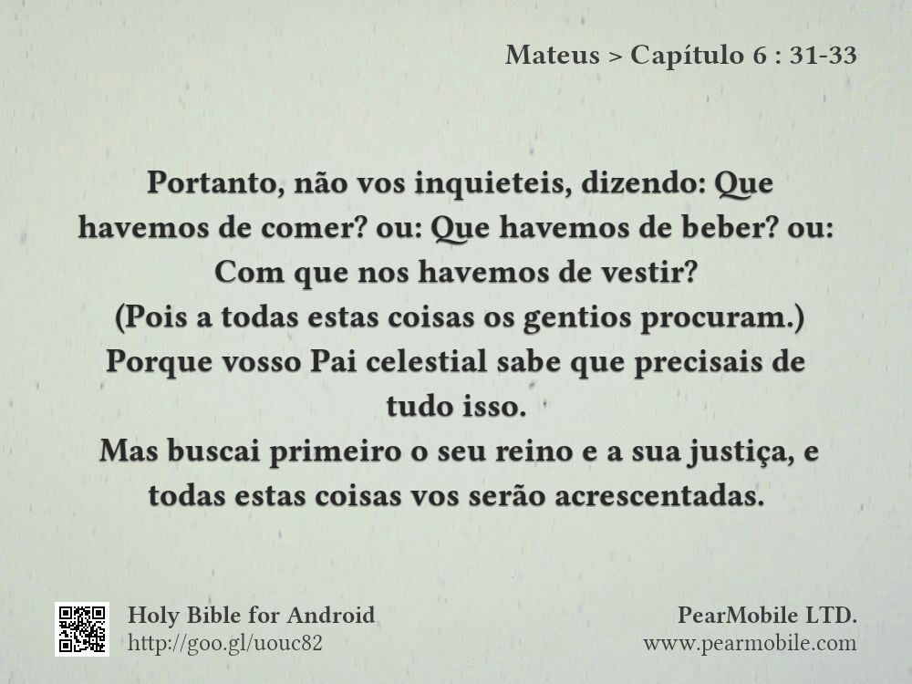 Mateus, Capítulo 6:31-33